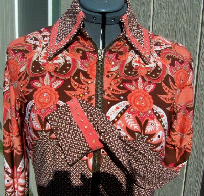 AMAZING CORAL BORDER RAIL JACKET- SHO-N-OFF