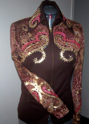 SHO-N-OFF RASPBERRY/CHOCOLATE RAIL JACKET